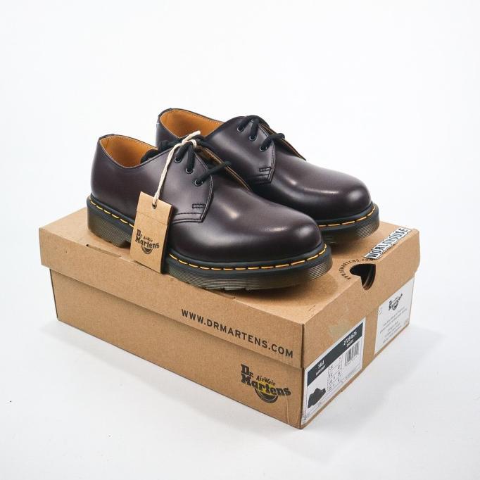 NEW DR MARTENS 1461 BURGUNDY SMOOTH ORIGINAL 3 HOLE