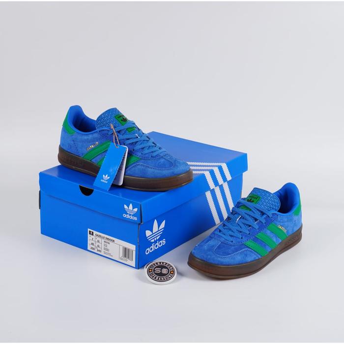 Sepatu Adidas Gazelle Indoor Bern Blue Green