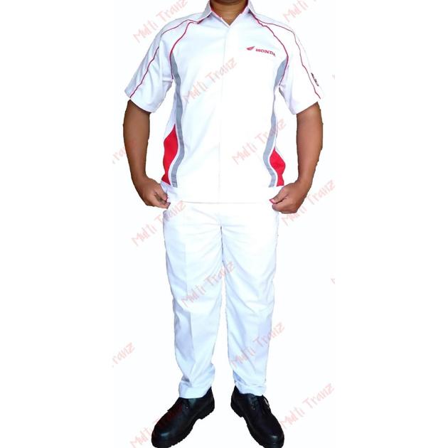 Seragam Mekanik / Baju Mekanik Honda AHASS RESMI 1 Set - Baju + Celana