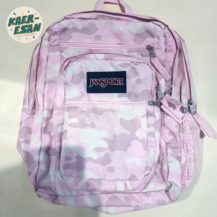 Sale Tas Backpack JanSport Big Student Cotton Candy Camo Original 100%