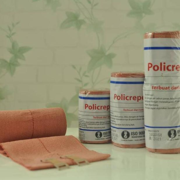 Termurah!!! Poli crepe policrepe fm crepe 15 cm x 4.55 m atau 6 in/elastis bandit/perban elastis/per