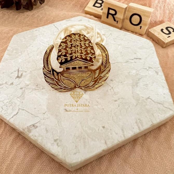 ASLI BROS KORPRI PIN KORPRI ASN PREMIUM LAPIS EMAS READY STOCK