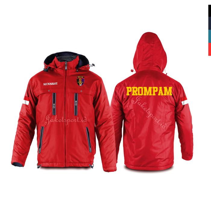 JAKET PROPAM POLRI PARASUT CUSTOM SEMI WATERPROOF SABLON DTF TEBAL TAHAN ANGIN TOURING PATROLI