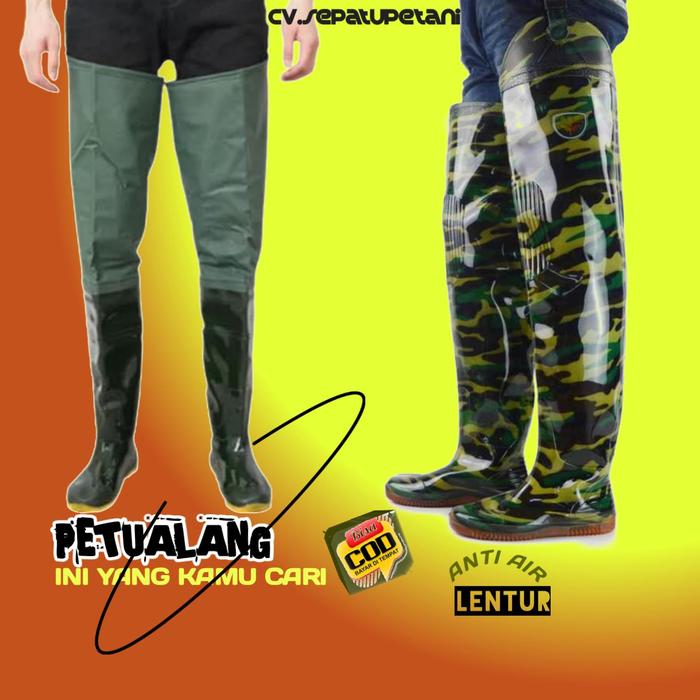 [AA] SEPATU BOOT KARET PANJANG PETANI SAWAH 80 cm ANTI AIR SEPATU BOTS KARET SEPATU SAWAH( 80cm) BOO