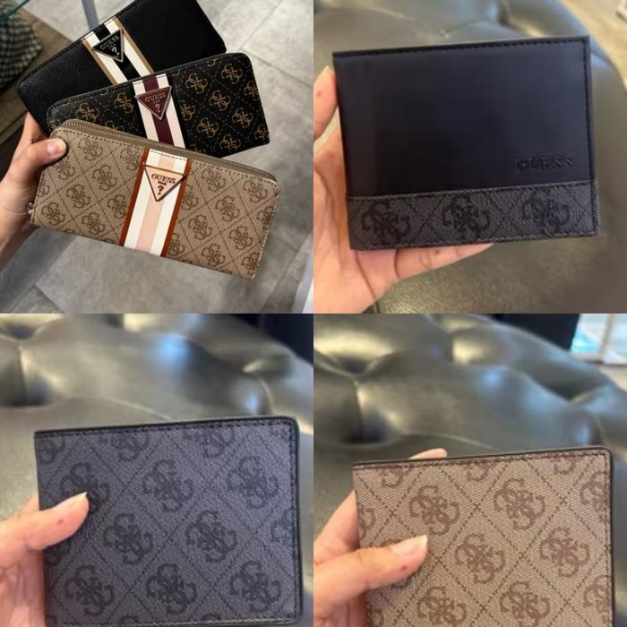 Paket Dompet Wanita Guess Original 3pcs & 2 Dompet Lipat Pria FREE BOX