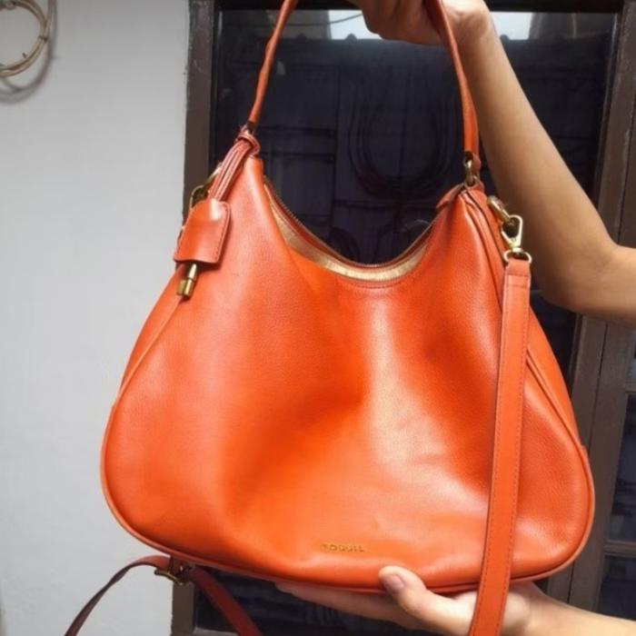 Tas Fossil Orange #preloved
