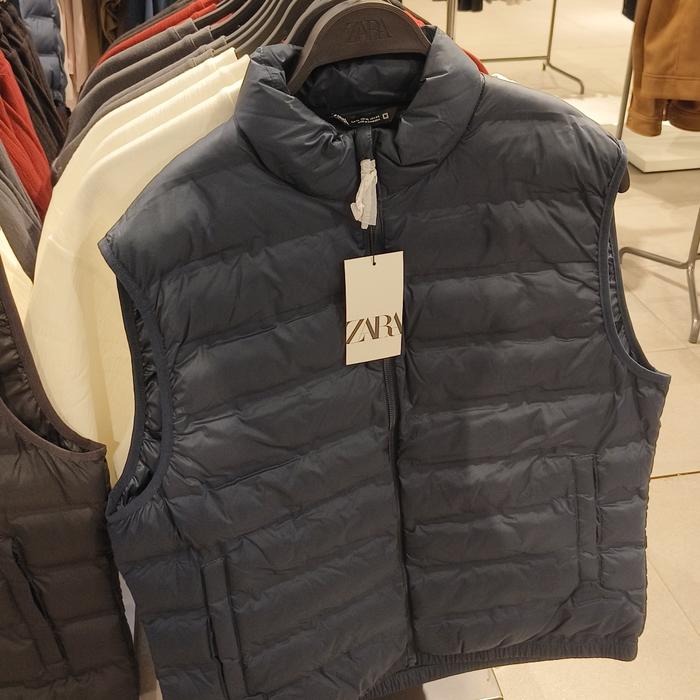 Vest Rompi Zara Rompi Pria Puffer Original Navy Desain Elegan