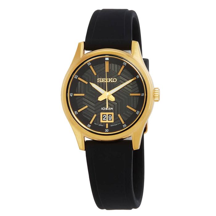 jam tangan Seiko Sport Quartz Black Dial Men's Watch SUR560P1