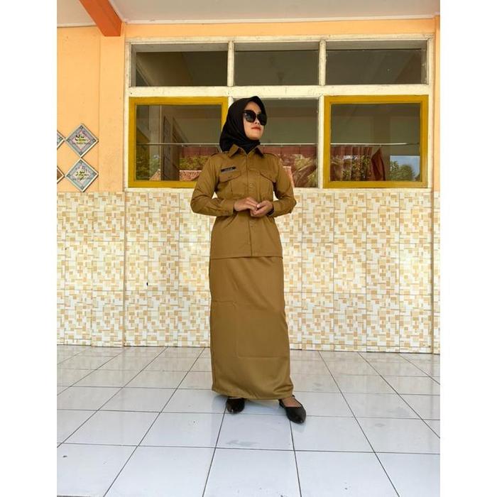 PL30 Seragam khaki pns Wanita Baju Dinas pemda wanita Sale