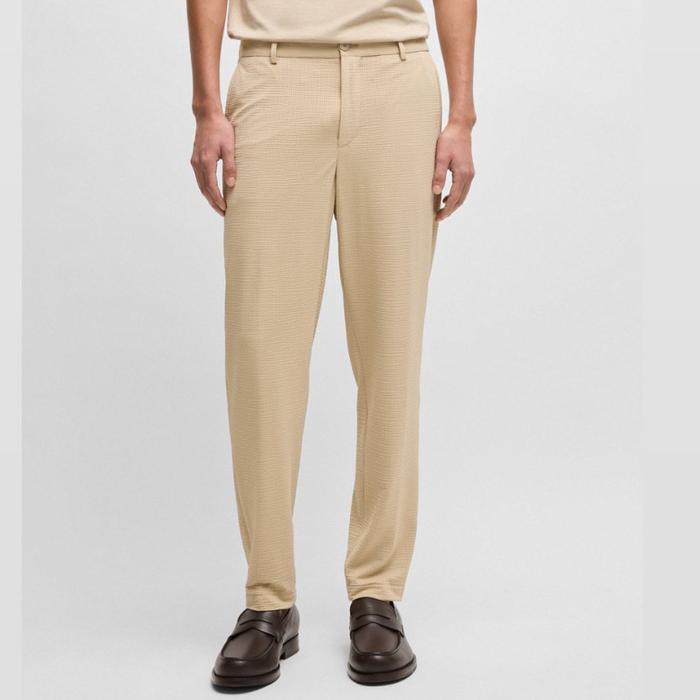 CELANA PRIA CHINO HUGO BOSS TROUSERS STREACH FABRIC LIGHT BEIGE ORIGINAL AUTHENTIC