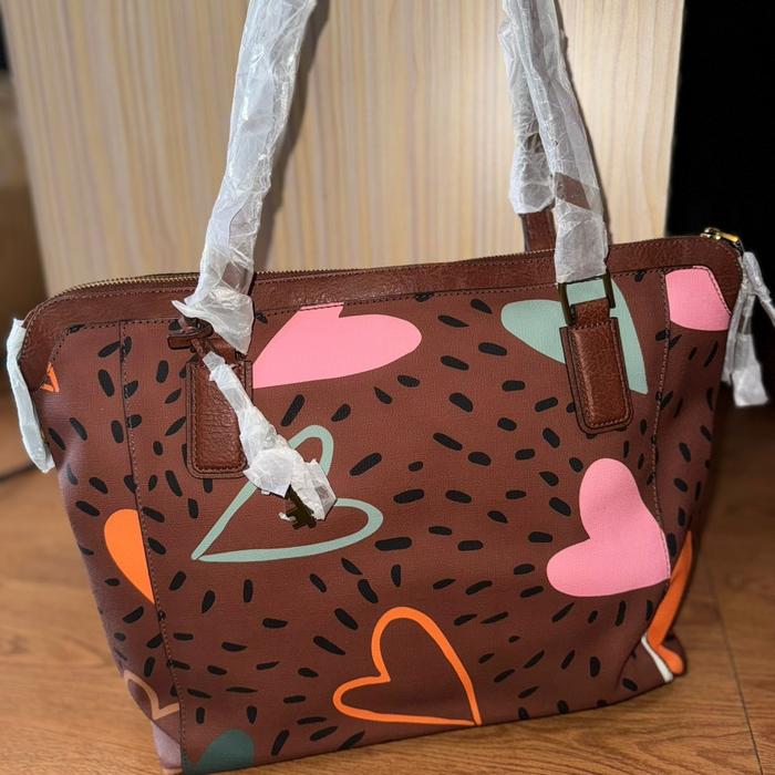Tas Fossil Jacqueline Tote Hearts
