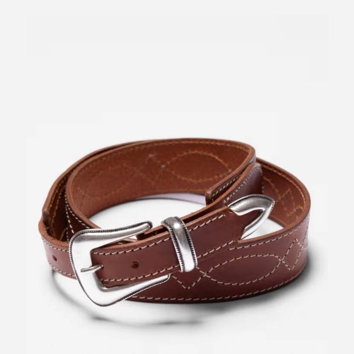 NUDIE JEANS CO - WESTERN RANCH BELT TOFFEE BROWN - TOFFEE BROWN
