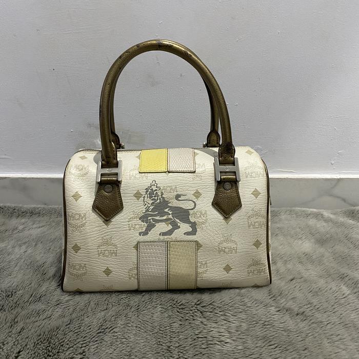 Tas jinjing and shoulder speedy putih dr mcm preloved