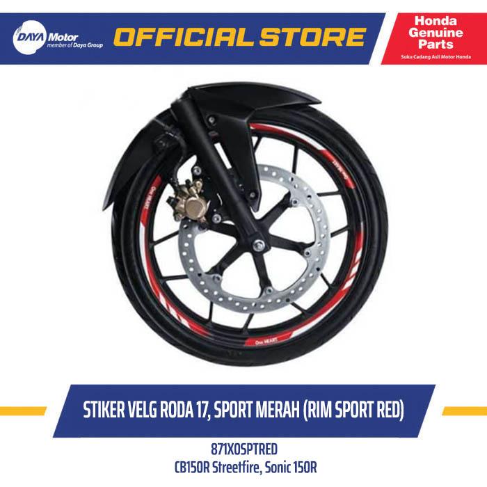 871X0SPTRED - Stiker Roda Velg 17, Sport Merah (Sticker Wheel Rim Sport Red) - HONDA CB150R StreetFi