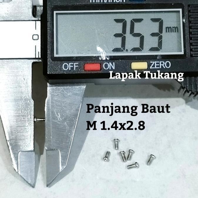 Termurah Baut Kacamata M1.4 Baut nosepad Baut Jam Tangan Elektronik isi 100pcs Ready