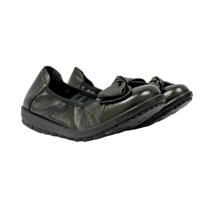 Rohde Ladies 7104 Sepatu Flat Shoes Wanita Warna Hitam Dan Tan Original Kulit Asli