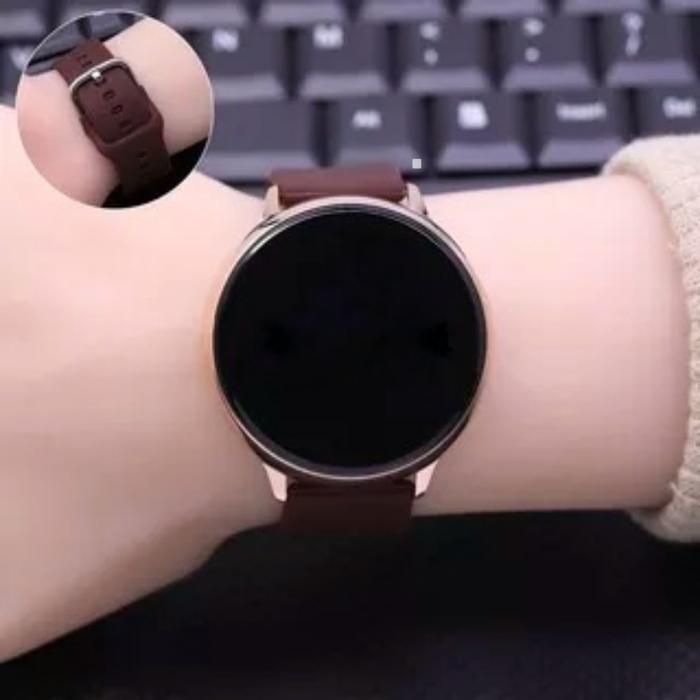 Jam Tangan Led Digital Wanita Rubber Glass Mewah Terbaru Jam Tangan Wanita Elegan MIRETE ORIGINAL