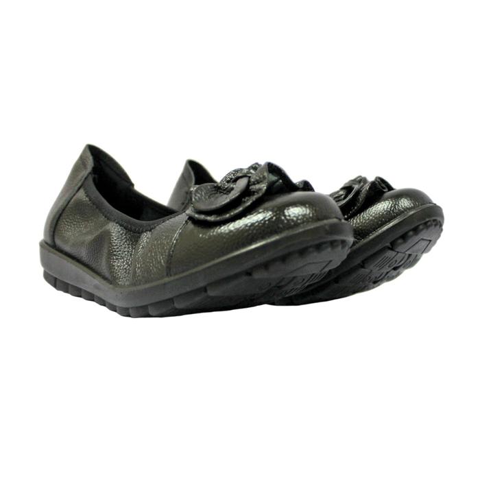 Rohde Ladies 7105 Sepatu Flat Shoes Wanita Warna Hitam Dan Grey Original Kulit Asli
