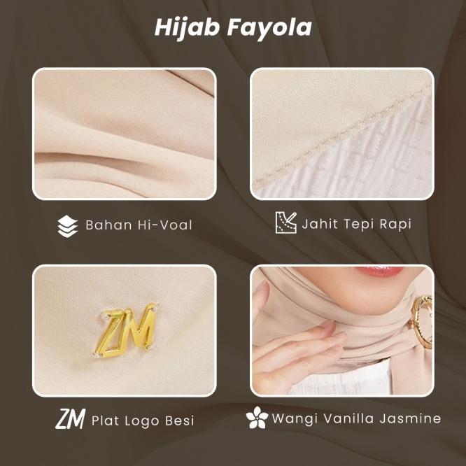Zm Zaskia Mecca - Fayola Hijab Laif Voal - Hijab Square Segi Empat