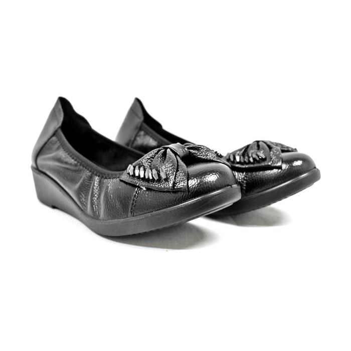 Rohde Ladies 7114 Sepatu Flat Shoes Wanita Warna Hitam Original Kulit Asli