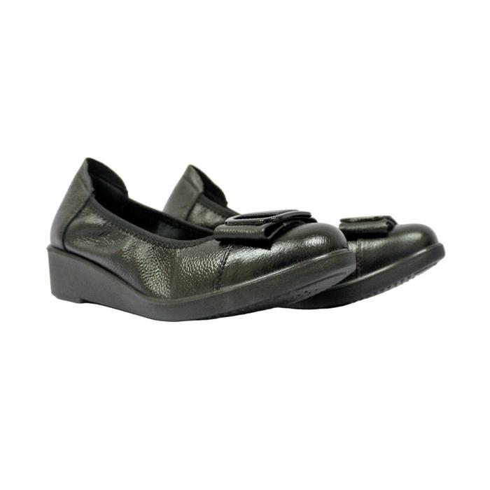 Rohde Ladies 7113 Sepatu Flat Shoes Wanita Warna Hitam Dan Grey Original Kulit Asli
