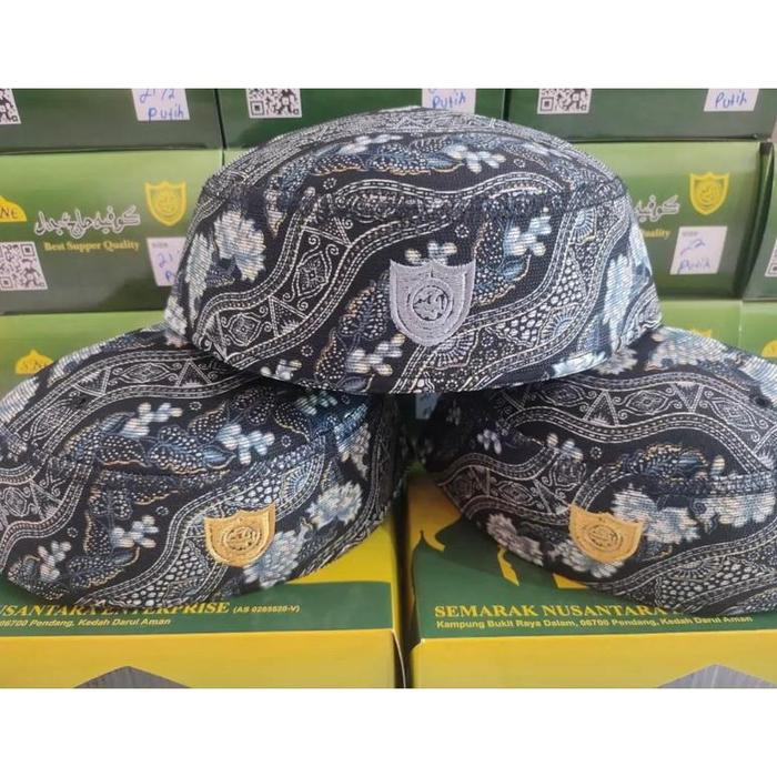 [terbaru] PECI/KOPIAH/SONGKOK MALAYSIA A7 PREMIUM MOTIF BATIK HITAM HJ ABDUL KAREEM ORIGINAL
