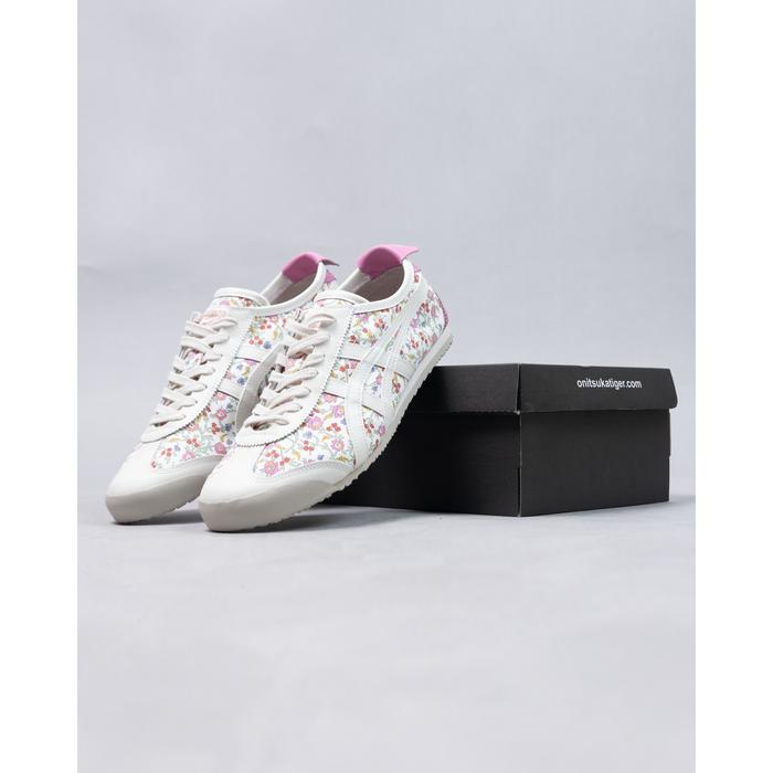 SEPATU KASUAL / SNEAKERS OT LACES - WHITE PINK FLORAL COTTON CANDY