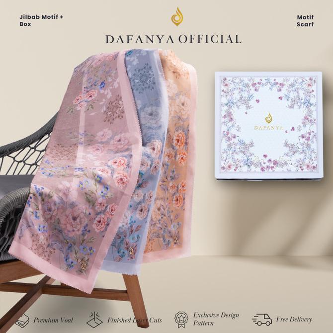 Dafanya Scarf - Jilbab Segi Empat Motif Best Collection + Box