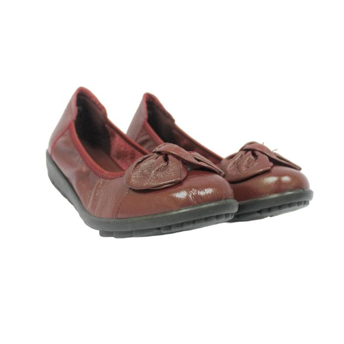 Rohde Ladies 7103 Sepatu Flatshoes Wanita Warna Maroon Dan Hitam Original Kulit Asli