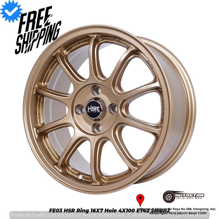 velg mobil model jdm untuk mobil city z vios gen2 gen3 gen1 hsr Fe03 R16 Bronze