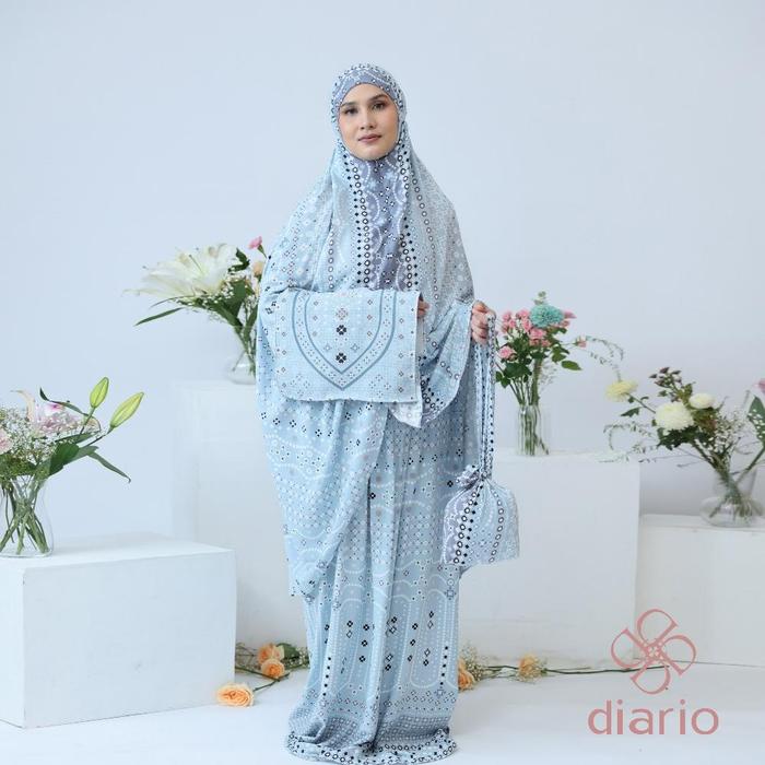 [terbaru] Diario x Dwihanda - Mukena Sejiwa Prayer Set 2in1 Free Sejadah Travel