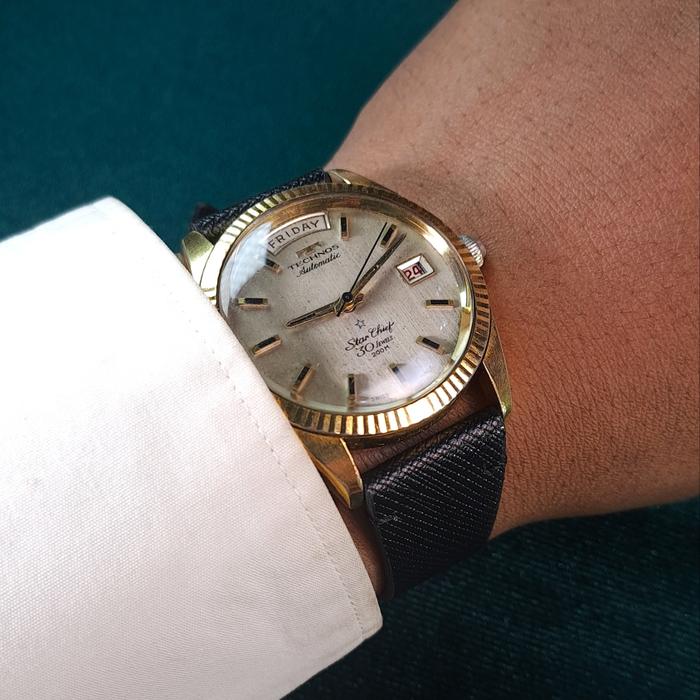 Technos star chief president style ( not seiko not citizen not waltham not orient not enicar)