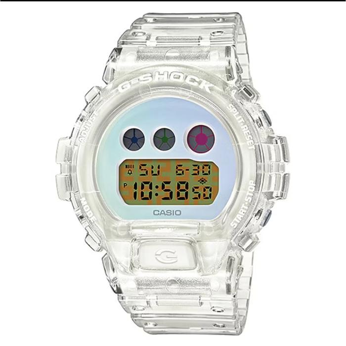 Jam Tangan Gshock DW-6900SP-7DR For 25th Anniversary Digital White Transparent Resin Band Limited Ed