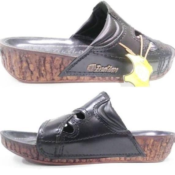 Tergacor Sandal Kulit Pria Indian 438 Hitam ORI Terbaik