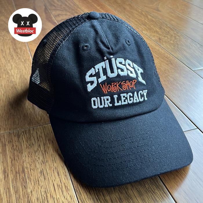 Stussy x Our Legacy Work Shop Low Profile Trucker Cap Black Limited Edition Collaboration - Not Cami
