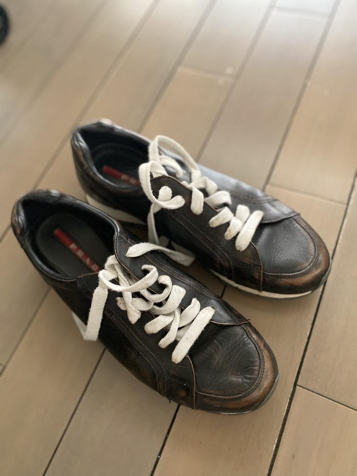Sepatu Pria, Prada Sport Low-Top Sneakers (4E 2699), Size EU 41