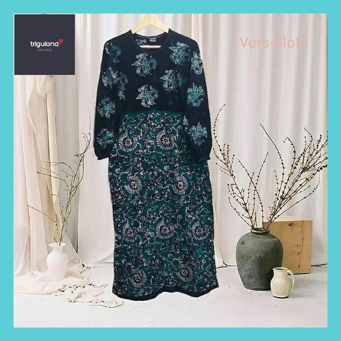 TRG_ DASTER BATIK TUBAN LENGAN PANJANG KARET HOME DRESS DASTER TUBAN