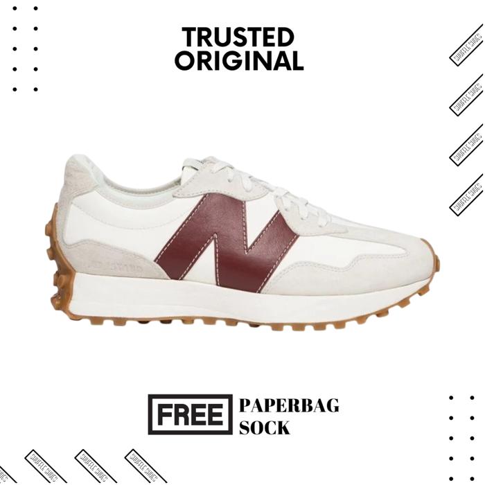 New Balance WS327SG x Staud Grey Burgundy Original