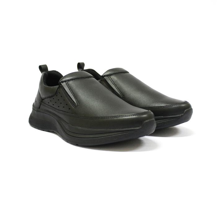 Rohde Men 6814 Sepatu Semi Formal Pria Warna Hitam Dan Grey Original Kulit Asli