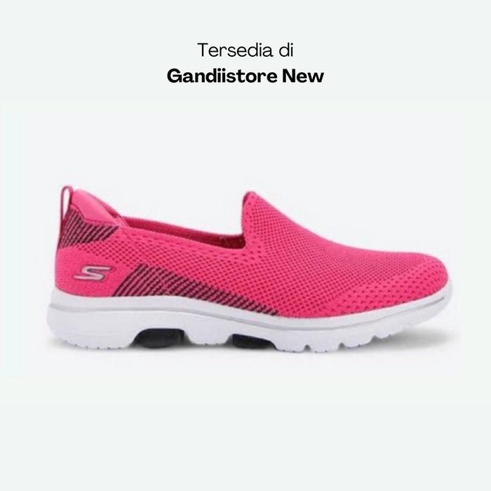 Sepatu Slip On Wanita Skechers Go Walk 5 Prized Pink 15900/PKBK Women