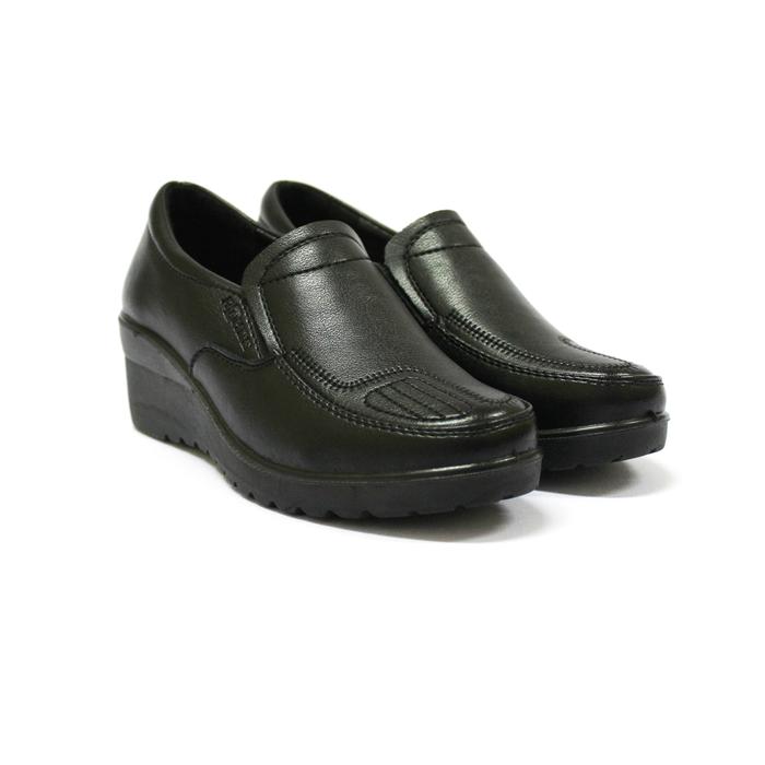 Rohde Ladies 6907 Sepatu Wedges Wanita Warna Hitam Dan Maroon Original Kulit Asli