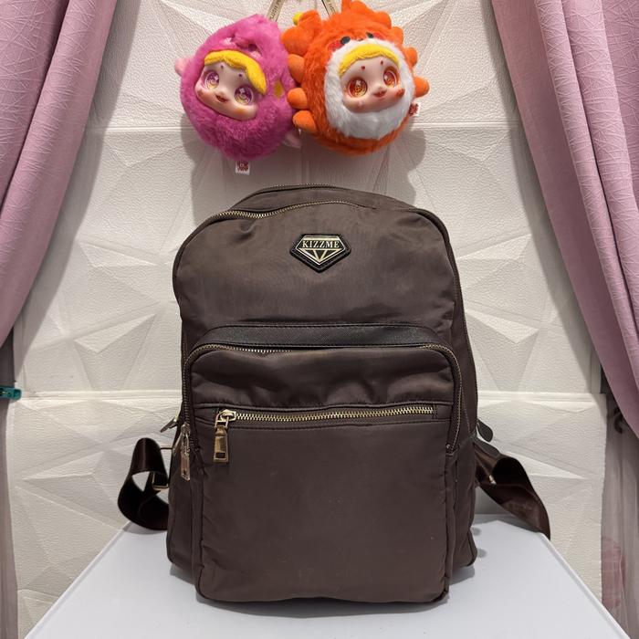 Tas ransel kizzme nilon. Tas ransel preloved coklat