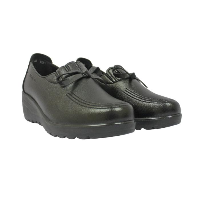 Rohde Ladies 7124 Sepatu Wedges Wanita Warna Hitam Dan Maroon Original Kulit Asli