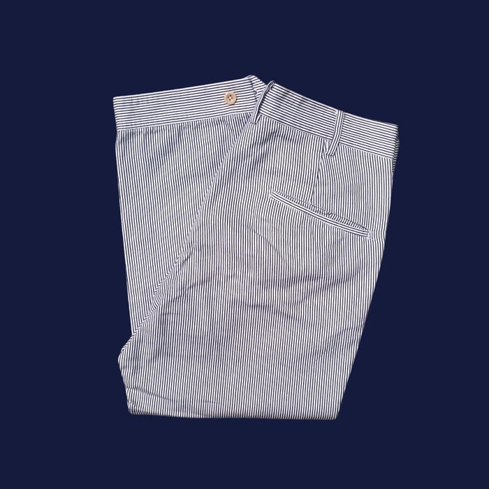 08Sircus by Kiminori Morishita Striped Hickory Wabash Crop Pants / Angkle Pants
