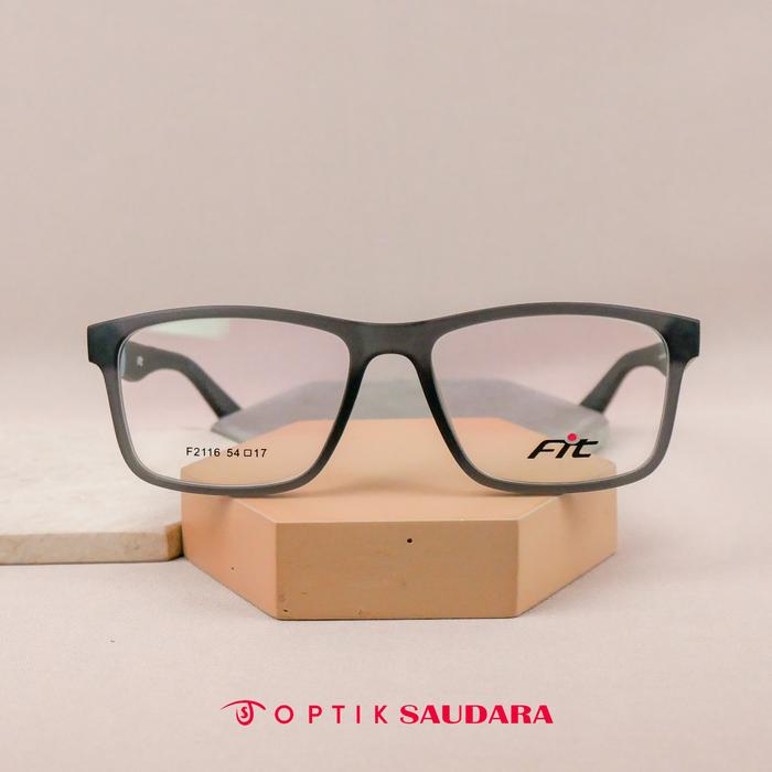 Optik Saudara - Frame Fit - Kacamata Pria Sporty Model Kotak F F2116 C6 54