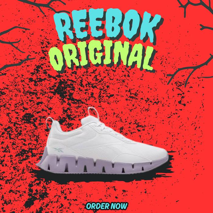 Sepatu Reebok Zig Dynamica STR White Purple Women's ( 100201590 ) Original