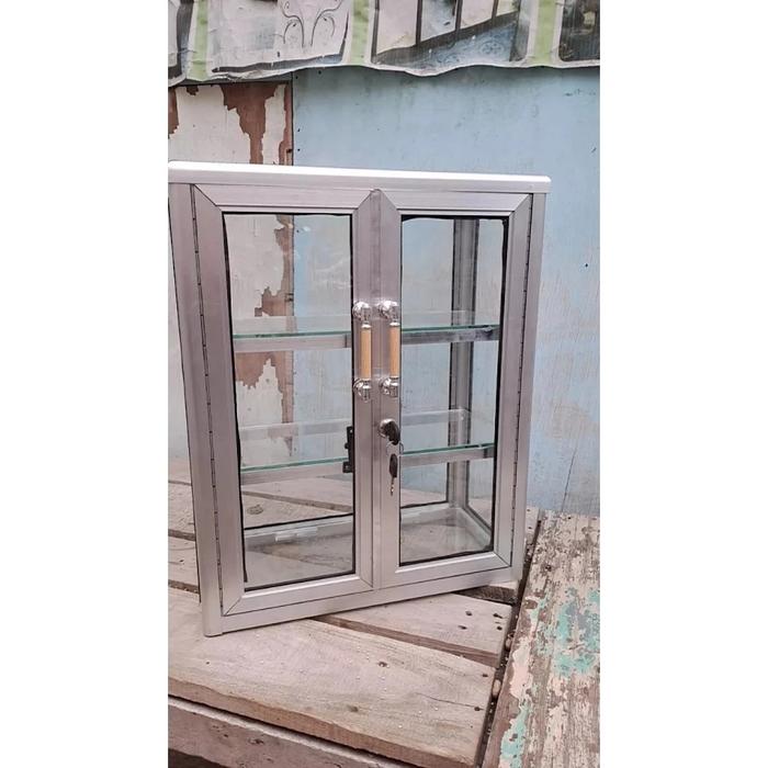 etalase roko/etalase jualan/etalase50*25*50/etalase warung/etalase alumunium/pengiriman only jabodet
