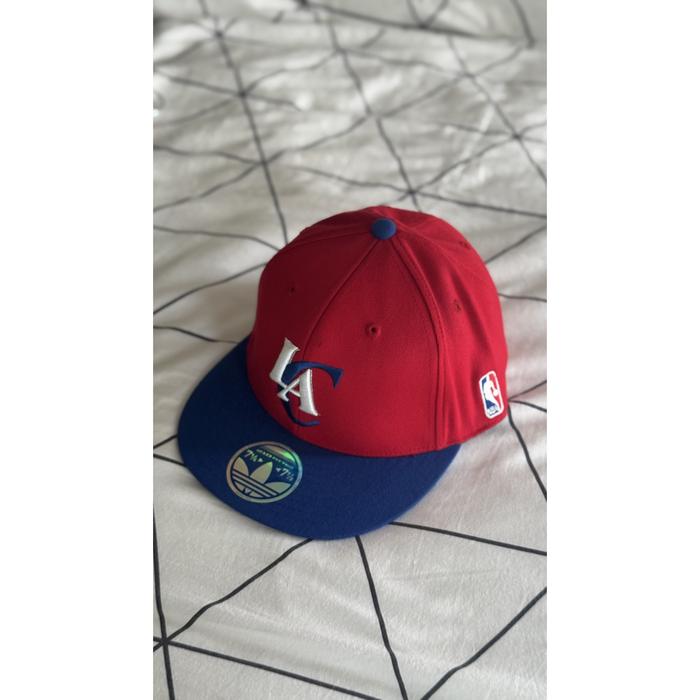 Topi Fitted Pria, Adidas Originals, LOS ANGELES CLIPPERS, Ukuran 7 5/8