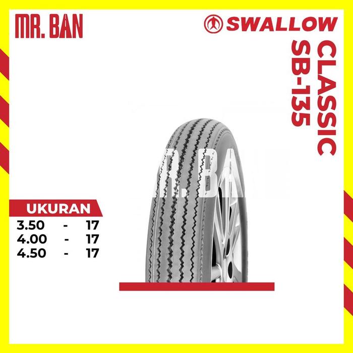 Ban Luar Motor Klasik Japstyle Ring 17 Swallow Sb-135 Classic Tubetype 350 400 450 Tt Ready!!