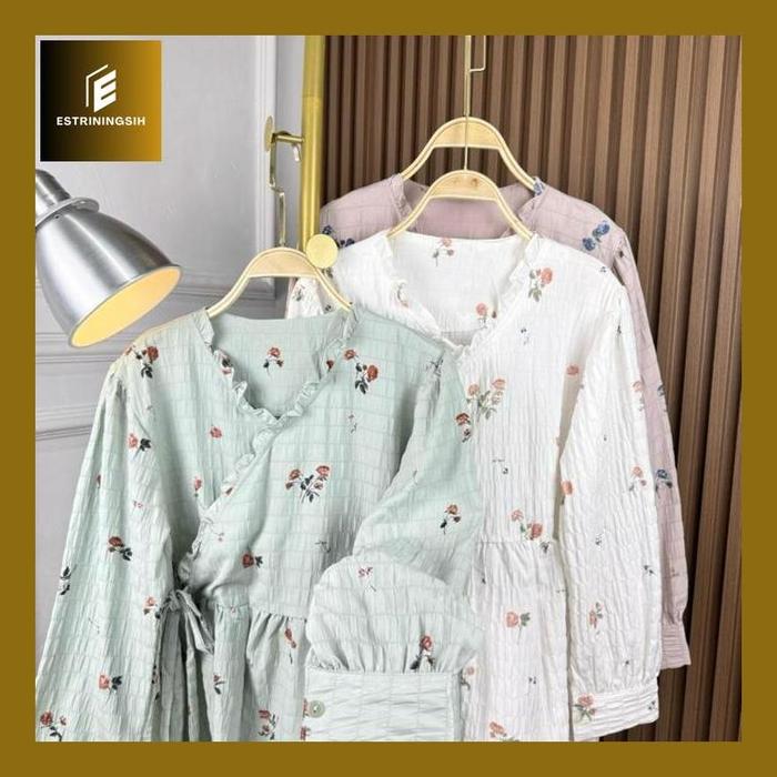 Estri^ Willo Blouse Motif Vintage Korean Look By Dhevia Id/Blouse Terbaru By Dhevia Id
